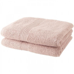 Lot de 2 serviettes de toilette TODAY 50x90 cm 100% Coton - Rose des sables roosa