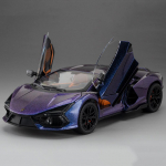 1/24 Uus Revuelto Sportauto M&auml;ngumudel Sulamist Valatud Uksed Saab Avada ja T&otilde;sta Tagumine Tiib Heli Valgus S&otilde;iduki Kollektsioon Laste Kingitus lilla
