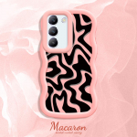 V&auml;rvitud muster Big Wave Edge pehme silikoon materjal Macaron telefoni &uuml;mbris p&otilde;rutuskindel kaitsev kummist korpus OnePlus Vivo Motorola Moto jaoks Vivo Y21G roosa