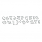 Numbris&uuml;mboli raam metallist h&otilde;bedane &scaron;abloon, reljeeftr&uuml;kk h&otilde;be