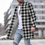Kevadine uus meeste tasku mitmek&uuml;lgne igap&auml;evane retro p&uuml;stkrae keskmine pikk villane mantel meeste vabaaja mantel meeste riided 4XL