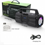 P2 suur p&auml;ikesetoitega Bluetooth-k&otilde;lar 40W IPX5 kaasaskantav kolonn Bluetooth-muusikakeskus akustiline s&uuml;steem subwoofer koos TF AUX FM-iga 31.1*10.2*16cm