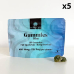 20 Gummies CBD 30mg + THC 5mg (5 saveurs au choix) Menthe / 5 sachets