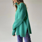 YYFS Naiste mood vabaaja s&uuml;gistalvised &uuml;hev&auml;rvilised pikkade varrukatega kampsunid k&otilde;rge kaelusega XL