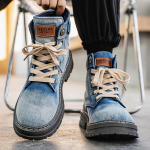 Suur suurus meeste kingad, poolsaapad, teksariidest vabaaja k&otilde;ik-sobib t&ouml;&ouml;saapad, Martinsi saapad 41 sinine