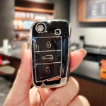 TPU auto kaugjuhtimispuldi v&otilde;tme&uuml;mbrise kate VW Volkswagen Golf 7 MK7 Tiguan MK2 jaoks SEAT Ateca Leon FR 2 Ibiza jaoks Skoda Octavia A7 jaoks