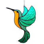 Rippuv koolibri p&auml;ikesep&uuml;&uuml;dja ​​Romantiline koolibri pilkup&uuml;&uuml;dev akr&uuml;&uuml;list murduv p&auml;ikesevalguse ornament koju roheline