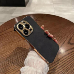 Lambanahast Telefoni&uuml;mbris iPhone 15 11 13 12 14 16 Pro Max Plus jaoks, galvaniseeritud p&otilde;rkeraud, p&ouml;&ouml;ratav karusnahk, lambanaha nahk, metallist l&auml;&auml;ts, telefoni kate iPhone 16 Pro Max must
