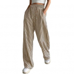 Yousheng Naiste P&uuml;ksid Reguleeritav V&auml;rvel Kummiga Keskmise K&otilde;rgusega Pikad Taskutega P&uuml;ksid Laiade S&auml;&auml;rtega Triibuline Tr&uuml;kk Vabaaja P&uuml;ksid S sinine