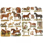 Die Cut Vintage - Chevaux - 2 feuilles