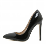 Liyke Classics Mustad K&otilde;rged Kontsad Naistele Madal Terav Nina Slip-On Slingback Kingad Lakknahast Naiste Kingad Stiletto Mujer 35