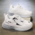 Meeste Mood V&otilde;rk Tossud V&auml;ljas Tenis Platvorm Libisemisvastane Mugav Hingav Vabaaja Jooksmine Trendikad Kingad Tenis Para Hombre 39 valge