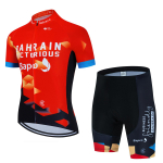 2025 Jalgrattas&otilde;idu Jersey Komplekt Team Bahrain Victorious Valge Suvine Jalgrattariietus Meeste Komplekt Maanteeratta S&auml;rk &Uuml;likond Jalgratta Traksikud 5XL