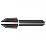 2 tk Auto Logo Kere Tiib K&uuml;lgukse Liist Auto Embleem M&auml;rk Kleebis Dekoratsioon Rline Beetle Touareg Tiguan Touran CC Golf jaoks Red R must