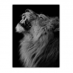 Uus P&otilde;hjamaade moodne kunst Loomade l&otilde;uendimaal Mustvalge L&otilde;vi Plakat Kontori seinamaaling Elutoa Kodukaunistus Mural Ilma raamita 21*30cm
