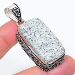 Natural K2 Blue Azurite Gemstone 925 Sterling Silver Jewelry Pendant 2.17 a3v04