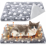 Pehmed kassi voodimatid L&uuml;hikesed pl&uuml;&uuml;sist lemmiklooma magamisvoodi matid kassidele v&auml;ikestele koertele Armsad lemmikloomapadja tekk, soe kassipoeg, padi kassitarvikud 32x25cm