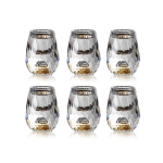 Teemantikujulised kullafooliumiga viskiklaasid 6 tk komplektid Baar Paksu p&otilde;hjaga viinaviskiklaasid L&auml;bipaistvad joogin&otilde;ud Vintage Baijiu tass 6pcs gray