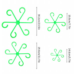 Taimede Varre Tugi Korduvkasutatavad Taimede Tugiklambrid Aiatarvikud &Otilde;ite Okste Varre Korraldaja Stend Kinnitusklamber 4Pcs(1set) must