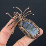 Labradorite Handmade Copper Wire Wrap Spider Pendant 2.56 u9d07