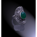 Green Onyx Handmade 925 Sterling Silver Jewelry Ring Size 10.5 u8z73