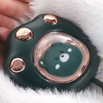 1tk Mini Talvine Korduvkasutatav k&auml;tesoojendaja Usb Laetav Kiire Soojendus Armas Kassik&auml;pa k&auml;tesoojendaja Kiirsoojendus Pakend K&uuml;lm Talv roheline