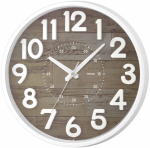 MAG Seinakell Analoog Krepp Vaikne Pidev Sekundiosuti 3D Numbrid Pruun W-760BR-Z gray