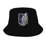 Kohandatud Attack On Titan Bucket M&uuml;tsid Unisex Naiste Anime Manga AOT Wings of Freedom Beach Sun Summer Fisherman Cap One Size
