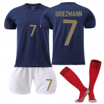 22/23 France Home Jerseys Laste jalgpalli treeningkost&uuml;&uuml;mi komplekt 18