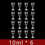 10ml Mini Viinapokaalid Komplekt 6 tk Sake Hiina Lik&ouml;&ouml;r Spirit Baijiu Sake Klaas Tass L&auml;bipaistev Alkohol Varrega Joogiklaasid Hulgim&uuml;&uuml;k Kingitus <50ml