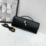 Elegantne k&auml;sitsi kootud &otilde;htune baguette-kott metallist lukuga - Naiste &otilde;la- v&otilde;i kaenlaalune k&auml;ekott Upgraded Gift Box