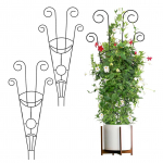 2 tk Aiat&ouml;&ouml; Ronitaimede Toed Rauast Aed Potitaimed Metallist Trellis Terrass Lille Taim 2pcs must