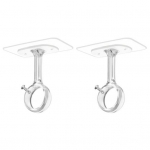 Kardinapuu Hoidikud Tugevad Kandev&otilde;imega Reguleeritavad Lihtne Paigaldus Lakke Paigaldatavad Isekleepuvad Kardinapuu Konksud 2pcs puhas