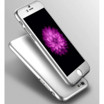 Coque compatible Apple iPhone 6 - 6S -Coque Argent + Verre Tremp&eacute; -Housse Etui 360 Rigide Plastique Dur Int&eacute;grale Phonillico&reg;