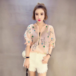 Sifonkitr&uuml;kiga l&uuml;hike &otilde;huke mantel naister&otilde;ivaste jaoks Korea versioon T&otilde;mblukk p&auml;ikesekaitser&otilde;ivad Suvine mood naister&otilde;ivad XXXL