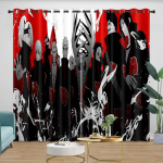 Pimenduskardinad Anime Naruto koos aasadega 3D-prinditud pimenduskardin lastele t&auml;iskasvanutele magamistuppa elutuppa kodu kaunistamiseks W 50 x H 140cm x 2pc pruun