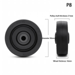 1tk reisikohver Rattad parandustarvikud pagas Mute Ratas reisikott Kohver osad teljed libisemiskindel ratas