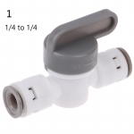 1/4-tolline kuulkraan, sisemine kraan, kiir&uuml;hendus Push Fit Ro Water p&ouml;&ouml;rdosmoos 1(1/4 to 1/4)