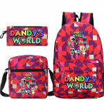 Dandy maailm tr&uuml;kitud mood laste pliiatsikott messenger kott kolmeosaline komplekt alg- ja keskkooli koolikott No Specifications