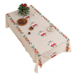 J&otilde;ulupitsist laudlina tikitud j&otilde;uluvana j&otilde;ulukellaga pidulik s&ouml;&ouml;gilaua kate puhkuse kodu &otilde;htus&ouml;&ouml;gipeo dekoratsioon One Size G