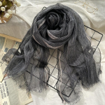 Triibuline linane sall naistele suvel Kirjanduslik p&auml;ikesekaitse V&auml;rviline kudumisk&auml;sit&ouml;&ouml; Marlisall 200*70cm