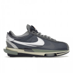 sacai x Nike Zoom Cortez SP Raudhallid Unisex Tossud Tumehall Valge DQ0581-001 46
