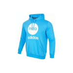 Adidas Neo br&auml;ndi logoga tr&uuml;kitud n&ouml;&ouml;riga kapuuts, pikkade varrukatega unisex kapuuts, sinine HM2001 M