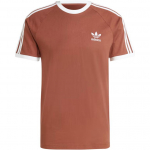 Adidas Originals triibuline &uuml;mmarguse kaelusega pusa sirge l&otilde;ikega raglaanl&uuml;hikeste varrukatega T-s&auml;rk meeste T-s&auml;rgid pruun IZ3071 XL