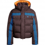 Adidas Originals 70ndad FW24 Esmaklassiline PUFFER-jakk Triibulise disainiga Soe Spordimood Mitmek&uuml;lgne Kapuutsiga T&otilde;mblukk Pikkade varrukatega Sulejope Meeste jope JL9556 S