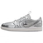 Air Jordan 1 Low Method of Make V3 Metallik H&otilde;be Naiste Tossud Neutraal-hall Valge Tina-hall HQ2186-002 38