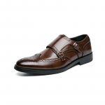 Moodsad Meeste Nahast Oxfords Itaalia Munkade Rihma Pandlaga Brogue T&ouml;&ouml;kingad &Auml;ri Pulmapeo Formaalne &Auml;rikleitkingad Suurused 48 38 pruun