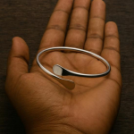 K&auml;sitsi valmistatud avatud h&otilde;bedane k&auml;ev&otilde;ru, Minimalistlik 925 sterlingh&otilde;bedast mansetk&auml;ev&otilde;ru, Unisex ehted Adjustable h&otilde;be