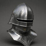 Keskaegne gooti sallet-kiiver T&auml;iuslik renessanssiks, cosplay'ks, LARP-iks, Halloweeni kost&uuml;&uuml;miks Autentne terasest soomuse koopia