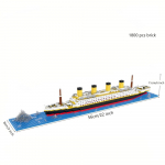 KNEW EHITAS 6 T&uuml;&uuml;pi Titanic Mudel Kruiisilaev Ehitusklots T&auml;iskasvanutele Mikro Miniklots M&auml;nguasi T&auml;iuslik Kingitus Meelelahutus Kaunistus